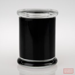 "Galaxy" Small Metro Jar Gloss Black Inside, with Clear Base & Lid