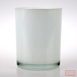 270ml Large Round Candle Glass Gloss White Inside